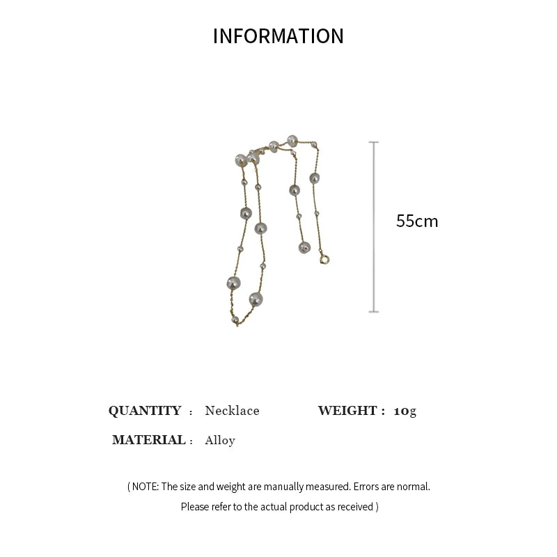 Collana a catena lunga con perle finte per donna, collana sexy con nappa sul retro per abiti da festa, collane a catena, gioielli per il corpo da donna