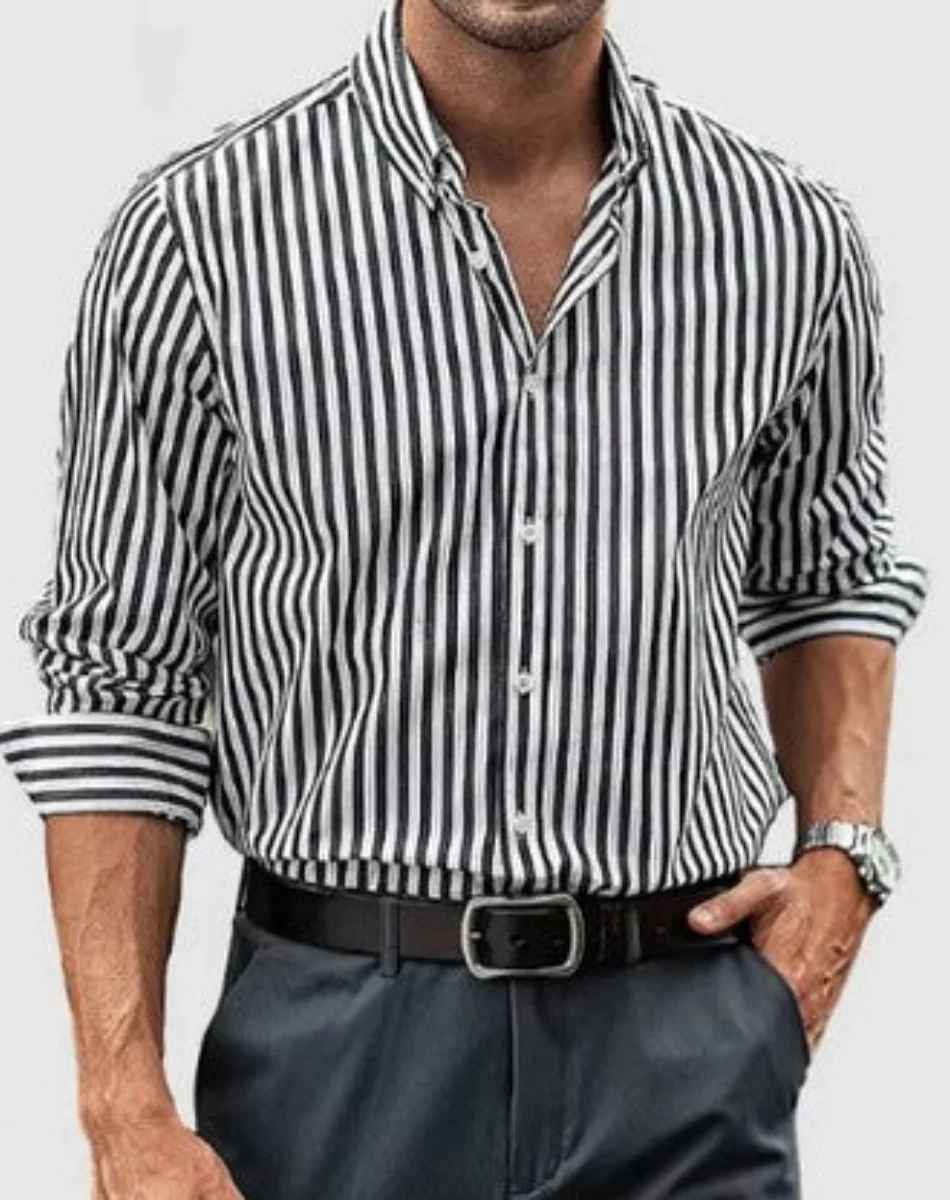 Camicia Elegante a Righe da Uomo