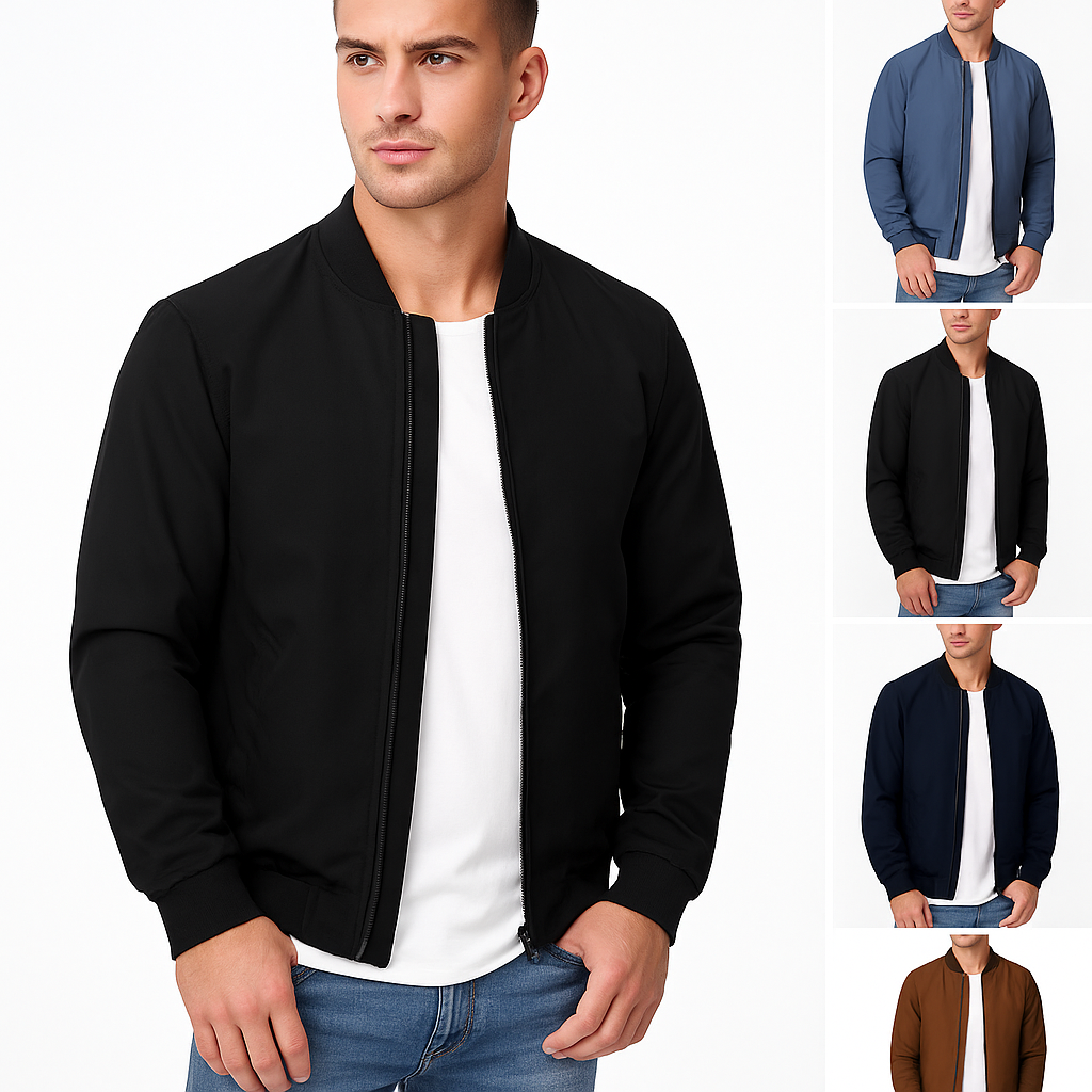 Giacca Uomo Casual – Bomber Leggero con Zip
