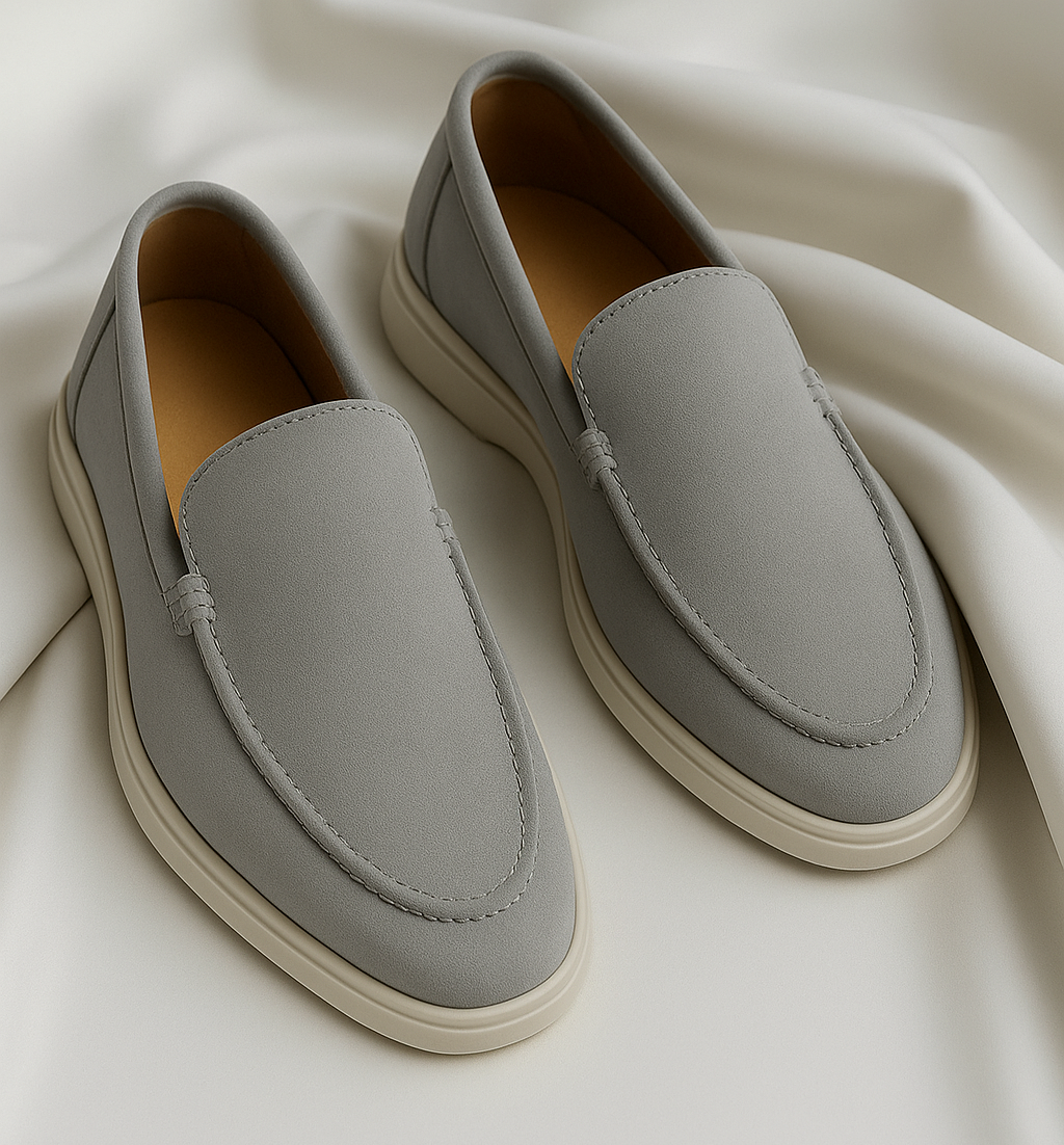 Mocassini classici in pelle scamosciata da uomo