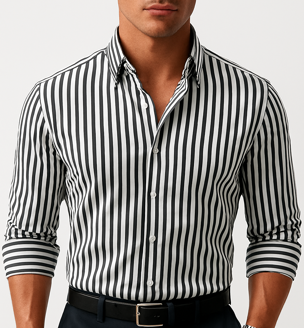 Camicia Elegante a Righe da Uomo