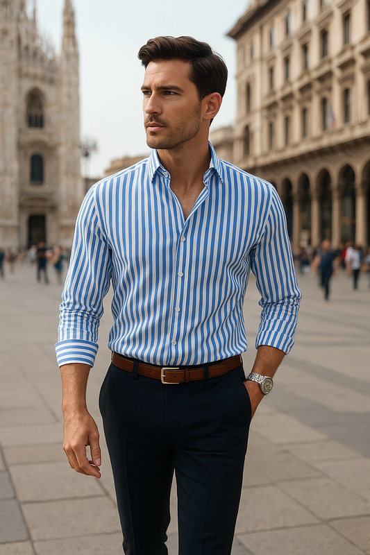 Camicia Elegante a Righe da Uomo